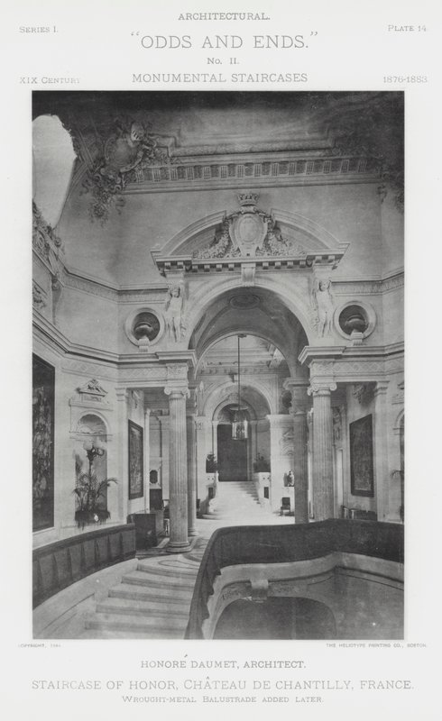Ærestrappe, Chateau De Chantilly, Frankrig (s/h-billede) af American Photographer (after)