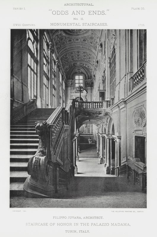 Ærestrappe i Palazzo Madama, Torino, Italien (s/h-billede) af American Photographer (after)