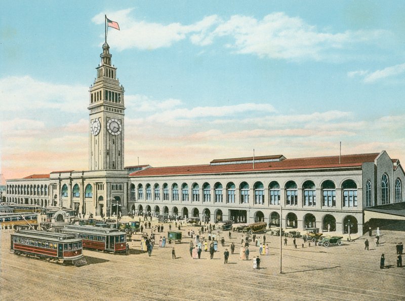 Færgebygningen, foden af Market Street, San Francisco, Californien (foto) af American Photographer (after)