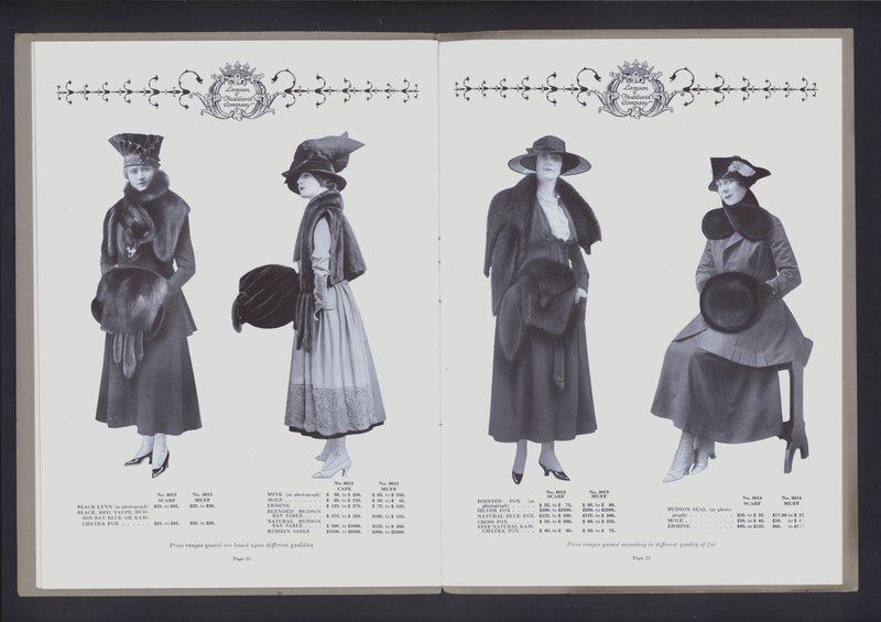 Opslag på to sider fra The Theatre of Fur Fashion (s/h-billede) af American Photographer (after)