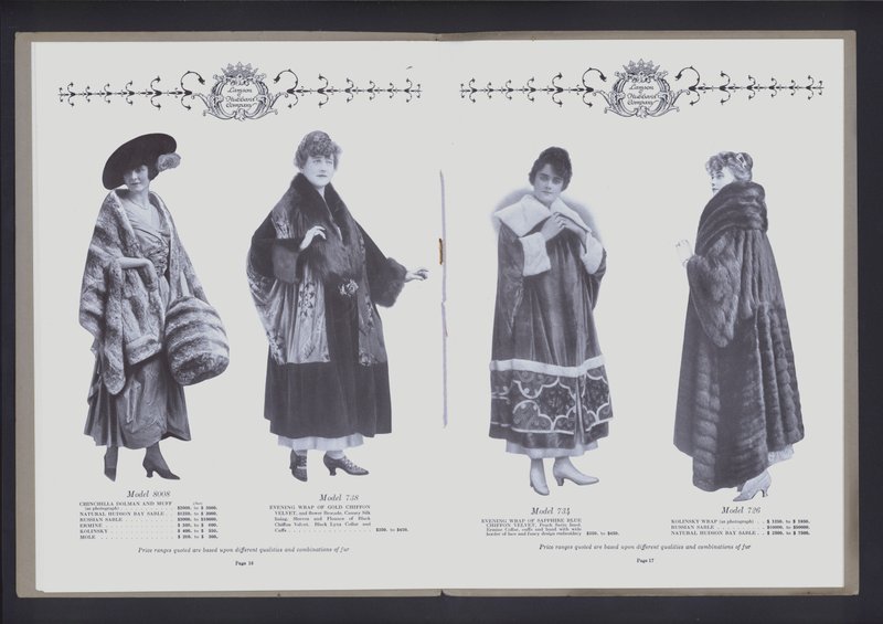 Opslag på to sider fra The Theatre of Fur Fashion (s/h-billede) af American Photographer (after)