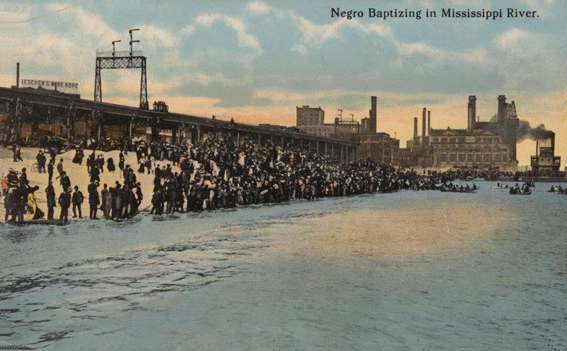 Afroamerikaner døber, Mississippi-floden (foto) af American Photographer