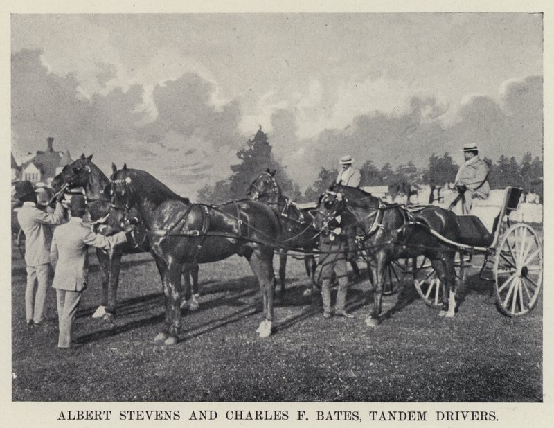 Albert Stevens og Charles F Bates, Tandem-chauffører (s/h-billede) af American Photographer