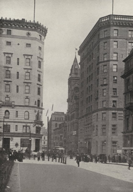 Boston: Frimurertemplet, YMCU, Hotel Touraine, Boylston Street (s/h-foto) af American Photographer