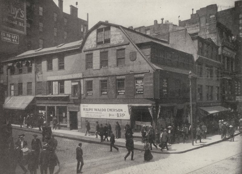 Boston: Old Corner Bookstore, bygget i 1712 (s/h-foto) af American Photographer