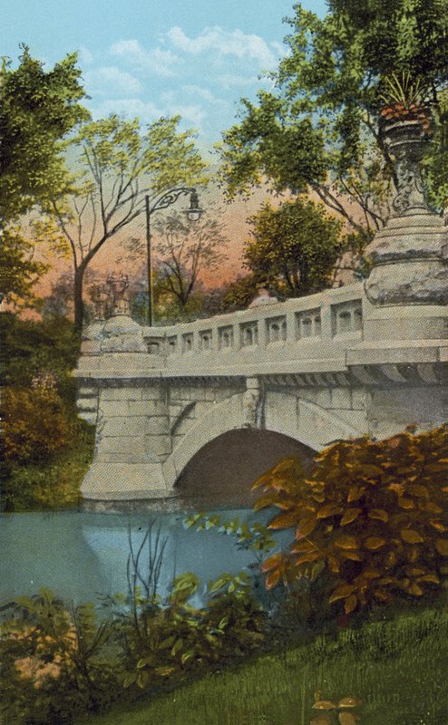 Cement Bridge, Garfield Park (farvet foto) af American Photographer