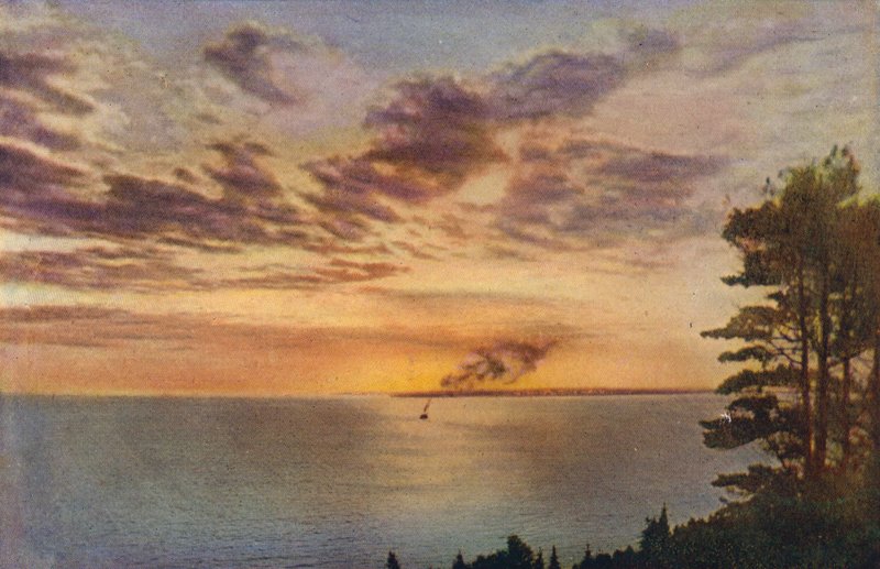 Chicago: Solnedgang på Lake Michigan (farvefoto) af American Photographer