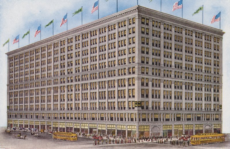 Chicago: The Fair, State, Adams og Dearborn Streets (farvefoto) af American Photographer