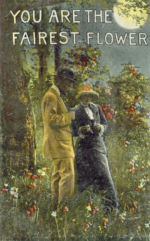 Par ude i skoven i måneskin (farvefoto) af American Photographer
