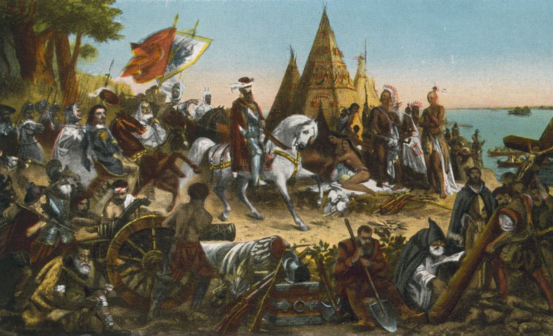 De Sotos opdagelse af Mississippi-floden, maj 1541 (farvefoto) af American Photographer