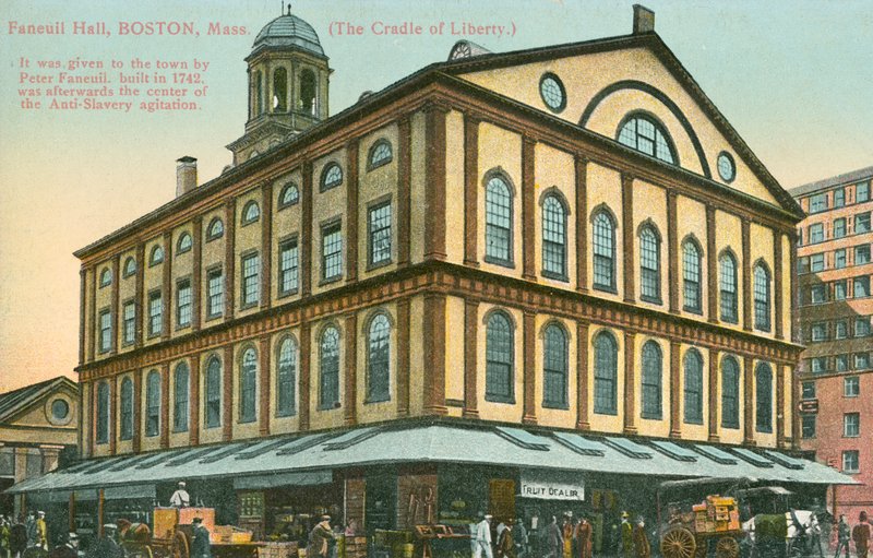 Faneuil Hall, Boston, Massachusetts, USA (foto i farver) af American Photographer