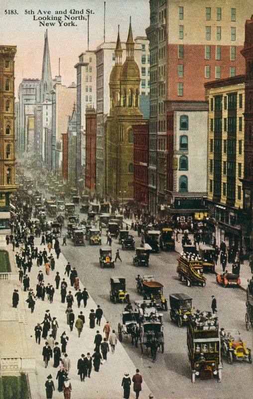 Fifth Avenue og 42nd Street, New York (foto i farver) af American Photographer