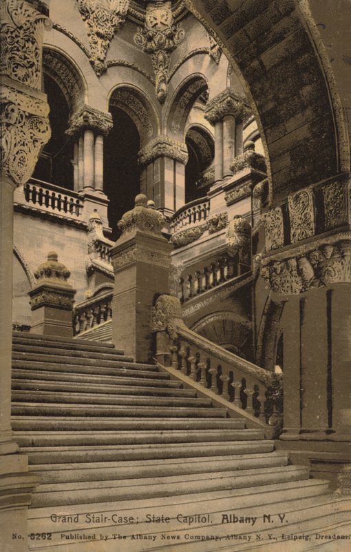 Den store trappe, State Capitol, Albany, New York, USA (s/h-foto) af American Photographer
