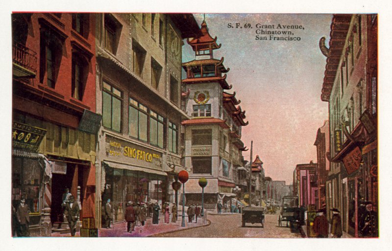 Grant Avenue, Chinatown, San Francisco (foto i farver) af American Photographer
