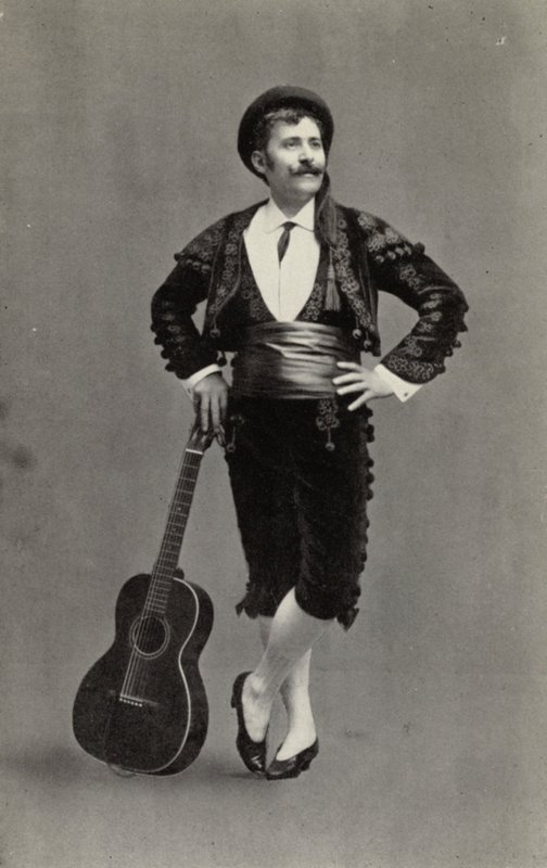 Guiseppe Campanari, som Figaro, i "Barberen i Sevilla" (s/h-foto) af American Photographer