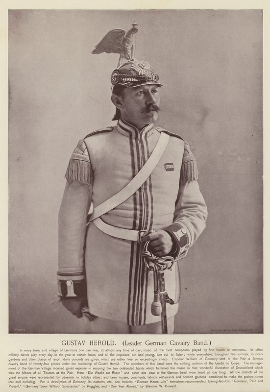 Gustav Herold, leder af tysk kavaleriorkester af American Photographer