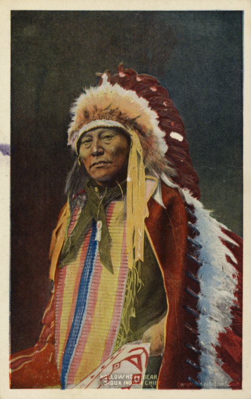 Hollow Horn Bear, Sioux-indianerhøvding (foto) af American Photographer