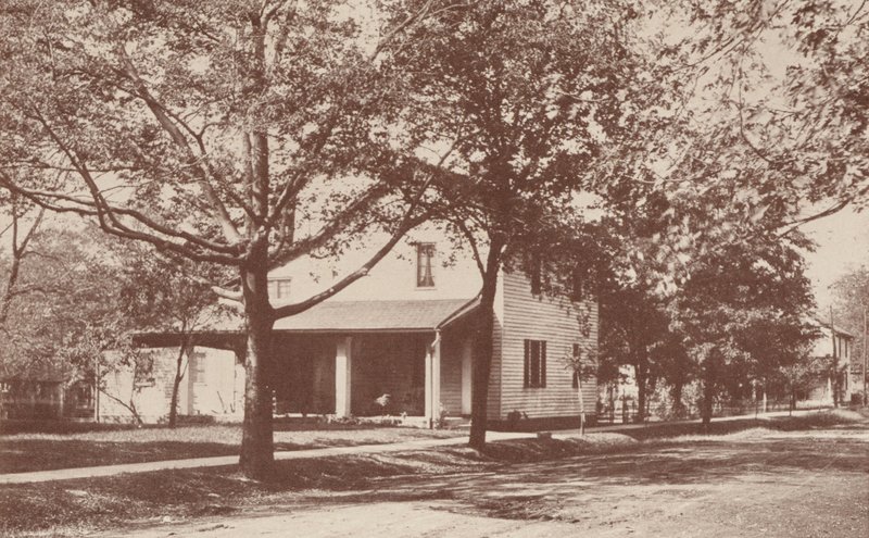 Hjemmet for "The Minerva", den første litterære kvindeklub, New Harmony, Indiana (s/h-foto) af American Photographer