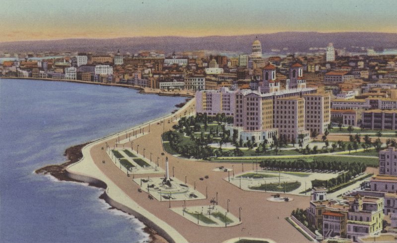 Hotel Nacional, Parque del Maine, National Hotel, Maine Park (farvet foto) af American Photographer