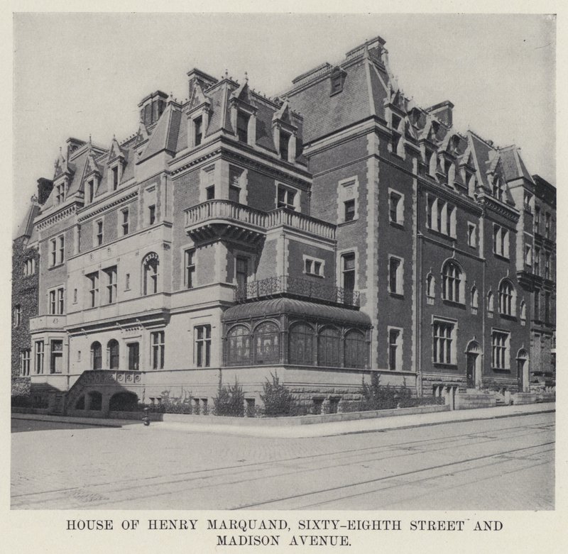 House of Henry Marquand, Sixty-Eightth Street og Madison Avenue (s/h-billede) af American Photographer
