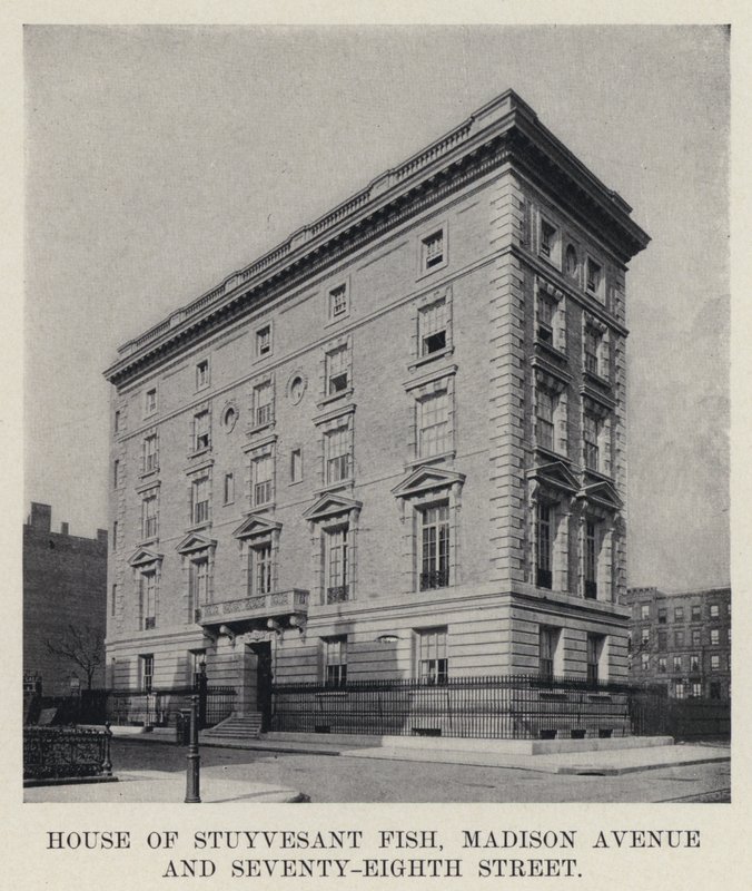 House of Stuyvesant Fish, Madison Avenue og Seventy-Eighth Street (s/h-billede) af American Photographer