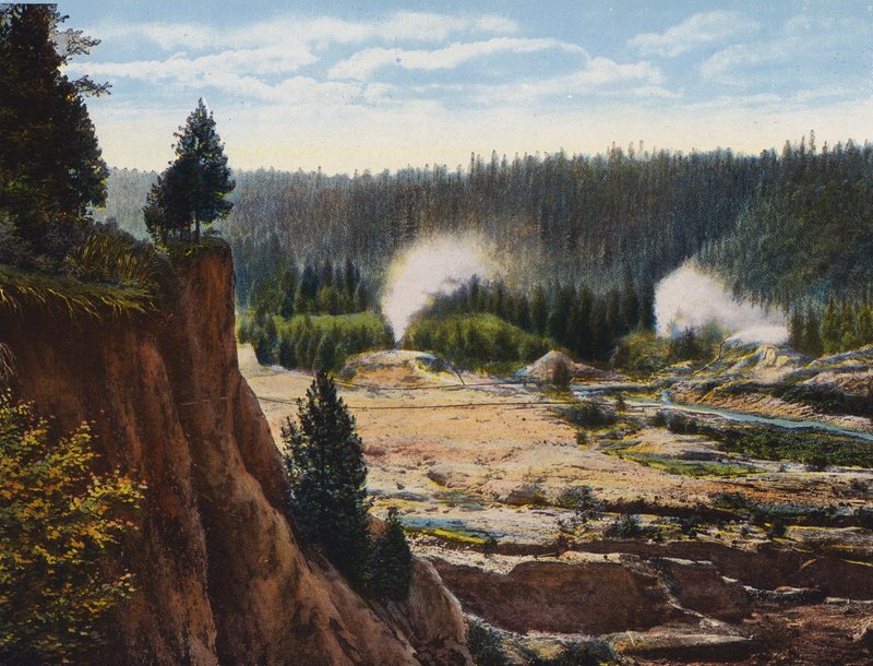 Hydraulisk minedrift, Dutch Flat, Californien (farvefoto) af American Photographer