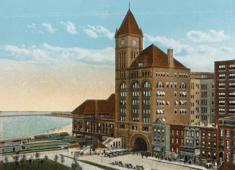 Illinois Central Depot (farvet foto) af American Photographer
