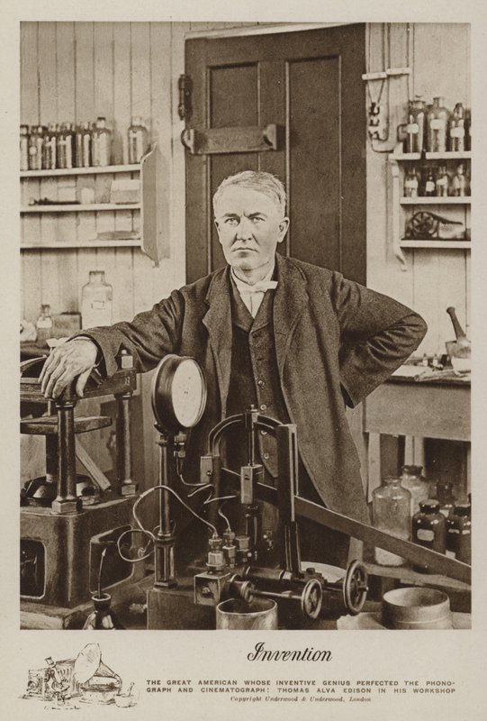 Opfindelse, Thomas Alva Edison i sit værksted af American Photographer