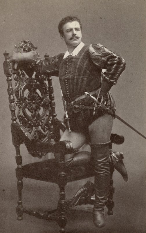 Jean de Reszke, som Raoul, i "Les Huguenots" (s/h-foto) af American Photographer