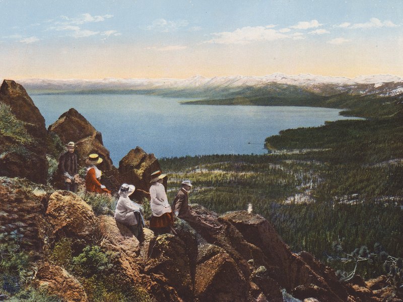 Lake Tahoe fra Mount Watson, Californien (farvefoto) af American Photographer
