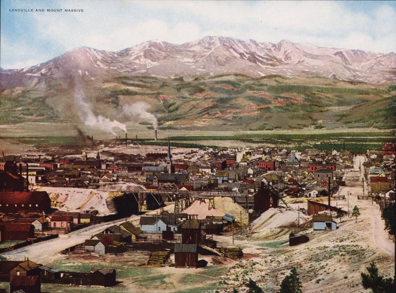 Leadville og Mount Massive (farvefoto) af American Photographer