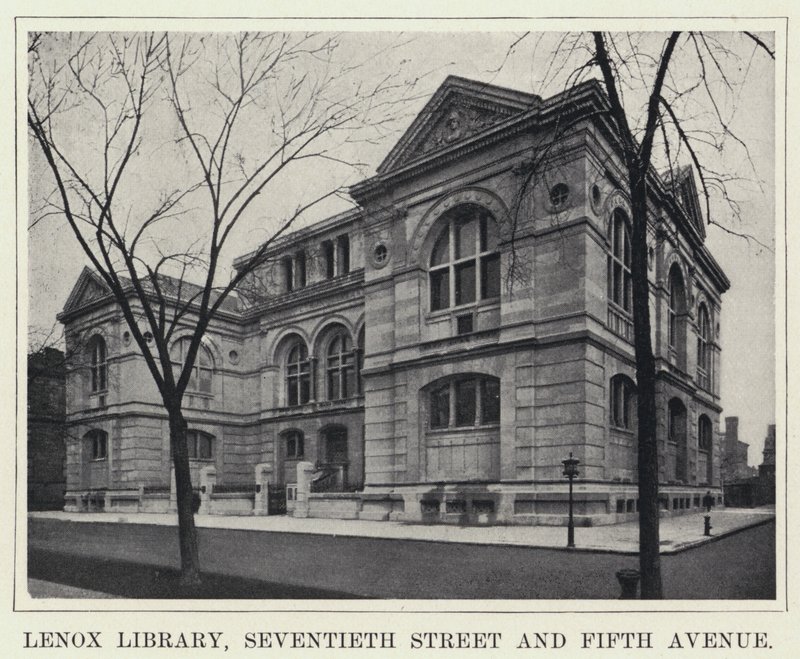 Lenox Library, Seventieth Street og Fifth Avenue (s/h-billede) af American Photographer