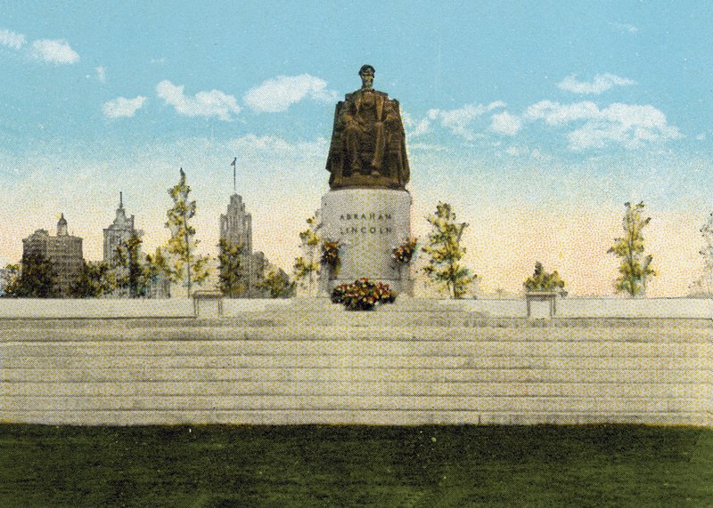 Lincoln Monument i Grant Park (farvet foto) af American Photographer