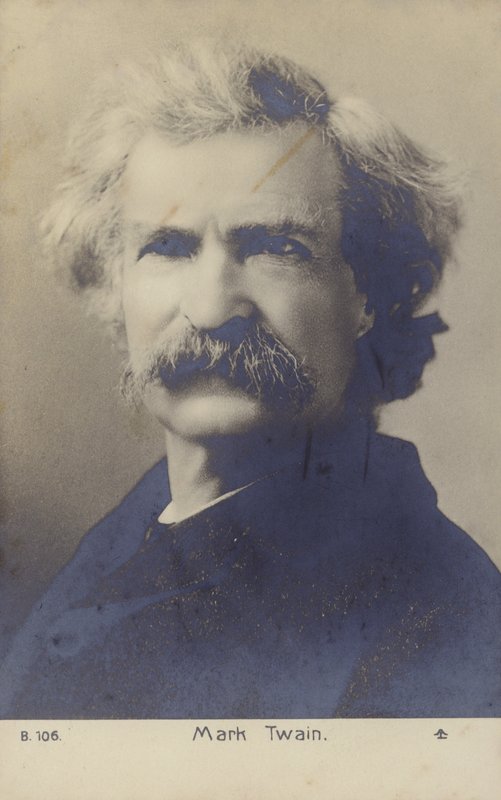 Mark Twain (1835-1910), amerikansk forfatter (s/h-foto) af American Photographer