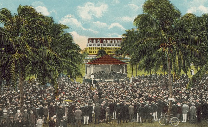 Miami, Florida, ca. 1925: Bibelklasse af Hon William J Bryan i Royal Palm Park (farvefoto) af American Photographer