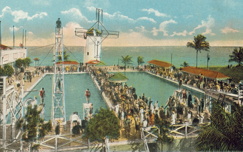 Miami, Florida, ca. 1925: Miami Beach Casino Swimming Pool (farvefoto) af American Photographer