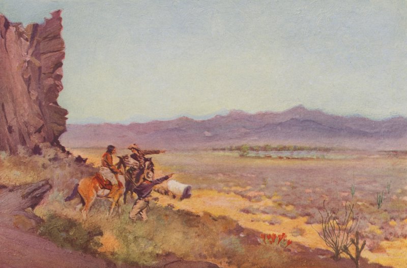 Mirage i ørkenen, Arizona (foto i farver) af American Photographer