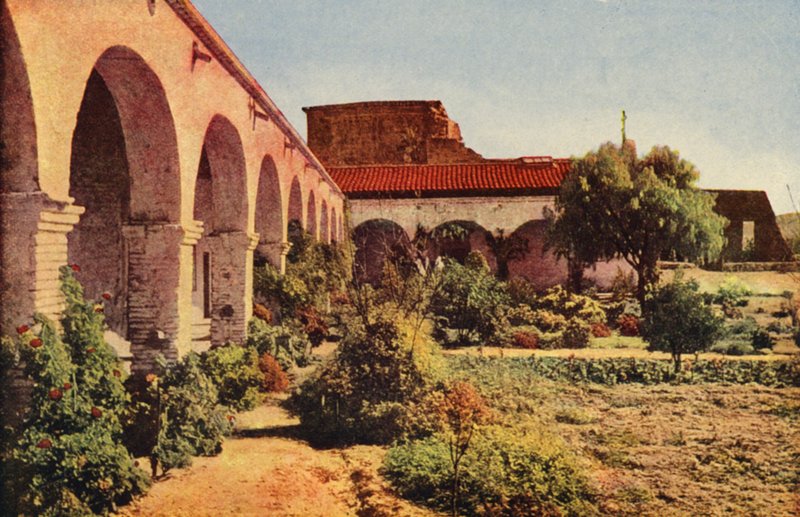 Mission San Juan Capistrano nær San Diego (farvefoto) af American Photographer