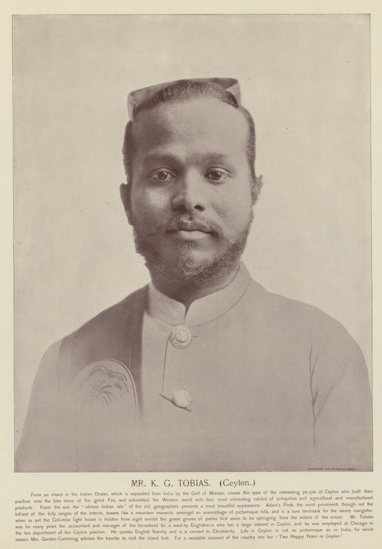 K. G. Tobias, Ceylon af American Photographer