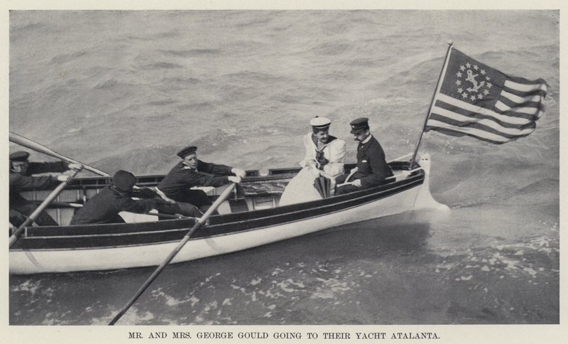 Hr. og fru George Gould tager til deres Yacht Atalanta (s/h foto) af American Photographer