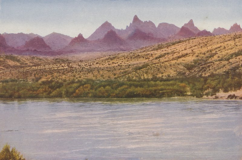 Needles Mountains og Colorado River, Californien (farvefoto) af American Photographer
