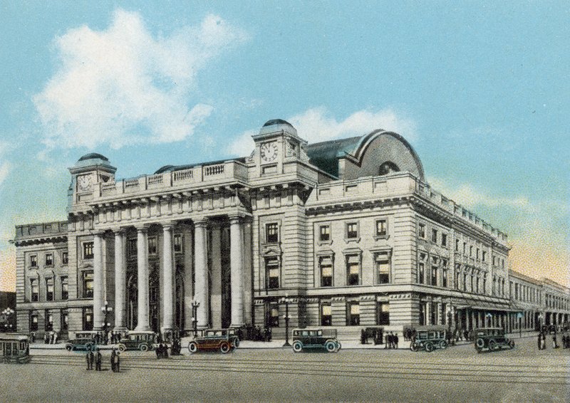 Northwestern Passenger Station (farvet foto) af American Photographer