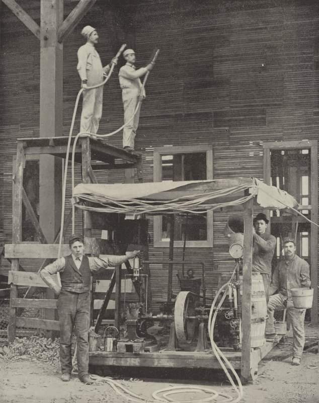 Maling af de store bygninger af American Photographer