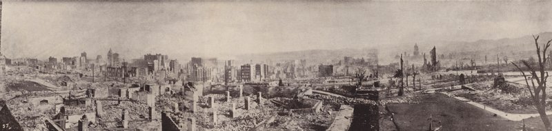 Panorama over Skeleton City fra Nob Hill (s/h-foto) af American Photographer
