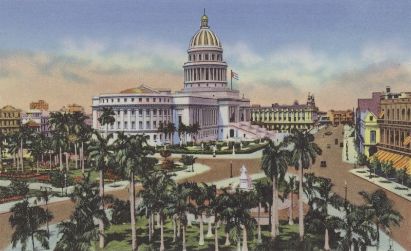 Fraternity Park og Capitol, Fraternity Square og Capitol (farvet foto) af American Photographer