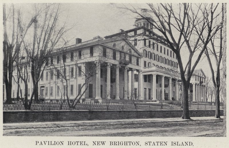 Pavilion Hotel, New Brighton, Staten Island (s/h-billede) af American Photographer