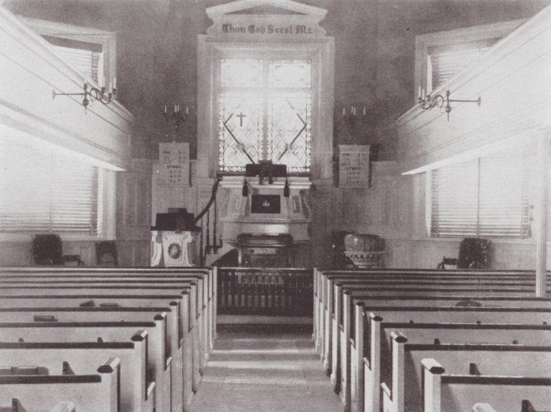 Philadelphia: Interiør af den gamle svenske kirke af American Photographer