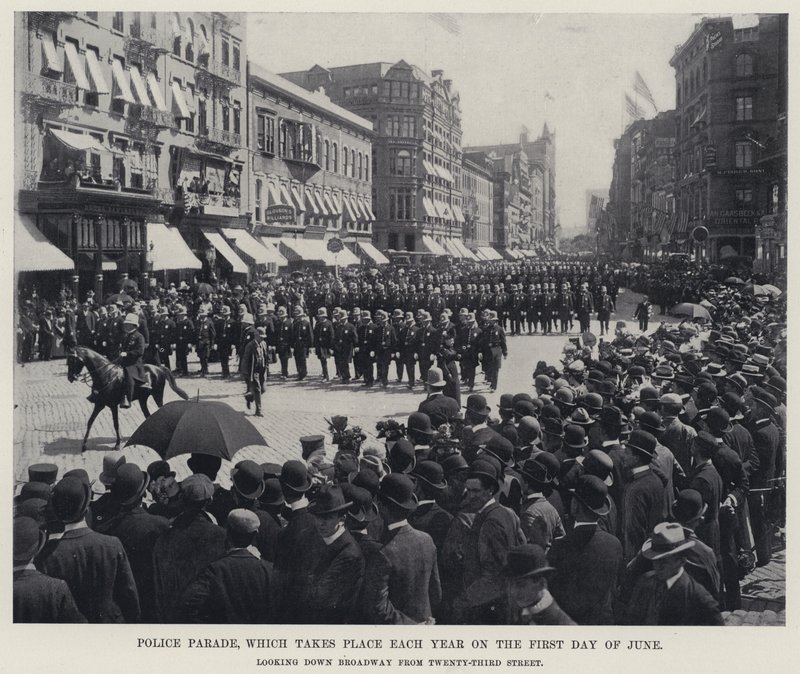 Politiparade, som finder sted hvert år den første dag i juni (s/h foto) af American Photographer