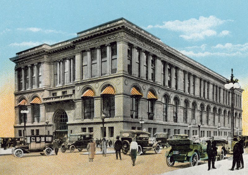 Offentligt bibliotek (farvet foto) af American Photographer