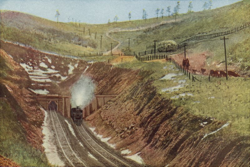 Raton Tunnel, højeste punkt på Santa Fe (farvet foto) af American Photographer
